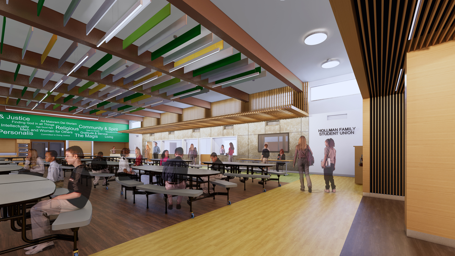 Jesuit High School Hollman Family Student Union - Opsis Architecture